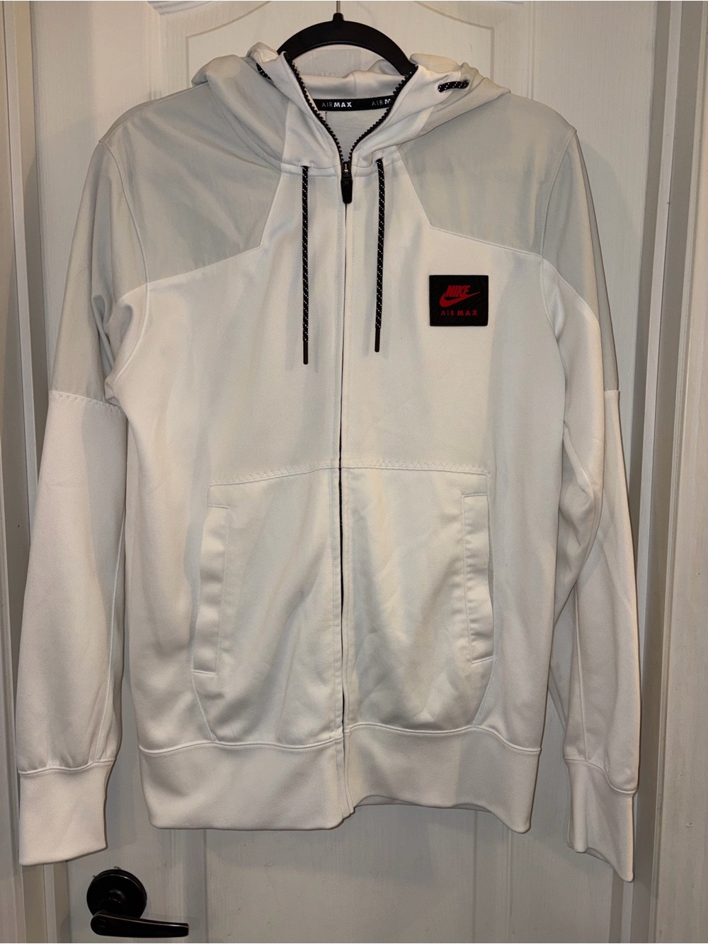 Men's White Nike Airmax Hooded Zip Jacket